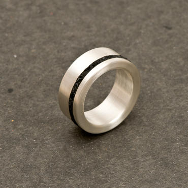 Ring Silber Kohle